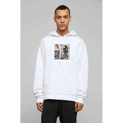 The Pretty Reckless Light Me Up Baskılı Beyaz Erkek Kapşonlu Sweatshirt