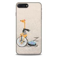 Apple Iphone 8 Plus Kılıf FunnyMaX (17) Tasarım Kılıf Bej Zürafa