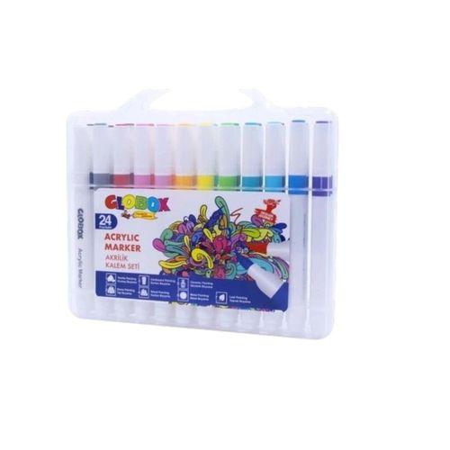 GLOBOX 24'lü AKRİLİK KALEM SETİ