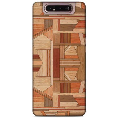 Lopard Samsung Galaxy A80 Uyumlu Kılıf Wood'X (43) Thin Fit Kılıf Baskılı