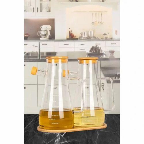 Standlı 2'li Cam Yağdanlık