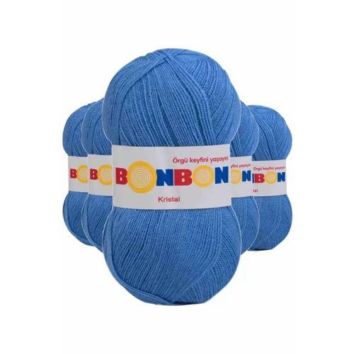 5 Adet Kristal El Örgü Lif İpi Açık Mavi 98236