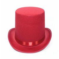 Kırmızı Fötr Şapka Sihirbaz Şapkası