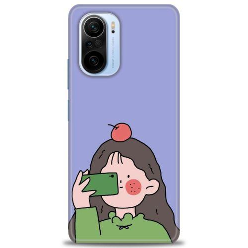 Xiaomi Redmi K40 Kılıf HD Baskılı Kılıf - Yeşil Kız + Tam Ekran Koruyucu