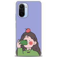 Xiaomi Redmi K40 Kılıf HD Baskılı Kılıf - Yeşil Kız + Tam Ekran Koruyucu