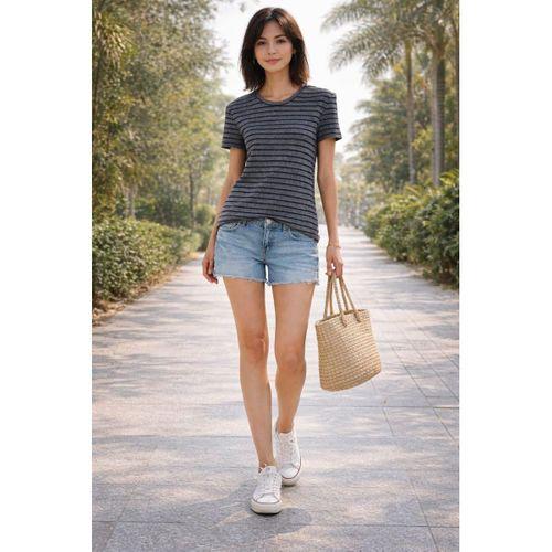 ALEXANDERGARDI Çizgili Bisiklet Yaka T-shirt