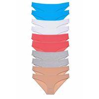 10 adet Süper Eko Set Likralı Kadın Slip Ten Gri Beyaz Fuşya Mavi