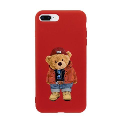 iPhone 8 Plus Teddy Bear Premium Silikonlu Telefon Kılıfı