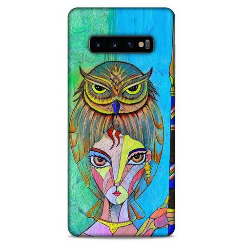 Lopard Samsung Galaxy S10 Plus Uyumlu Kılıf Sürreal Yüzler ♀ (39) Liquid Crystal Kılıf Baskılı