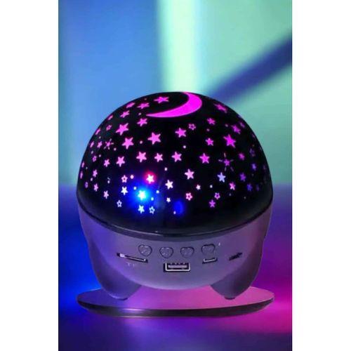 Gece Lambası Projeksiyon Görünümlü Şarjlı Yıldızlı Yuvarlak