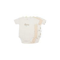 Bistyle 3lü Body Yarım Kol Travel Clasic Kutulu 17162 Ekru