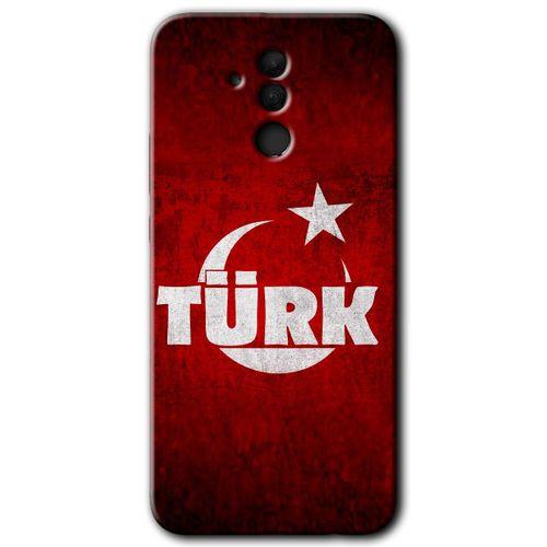 Potkal Hediye Fabrikası Huawei Mate 20 Lite HD Baskılı Kılıf + 9D Tam Ekran Koruyucu - Ayyıldız Türk