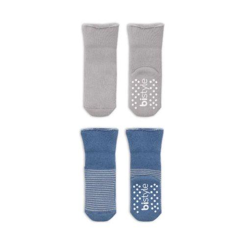 Çemberli Kaymaz Havlu Soket Çorap 2’li İndigo Gri, Sıcak ve Yumuşak