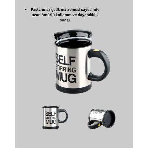 Otomatik Karıştıran Akıllı Kupa – Paslanmaz Çelik, Isı Korumalı