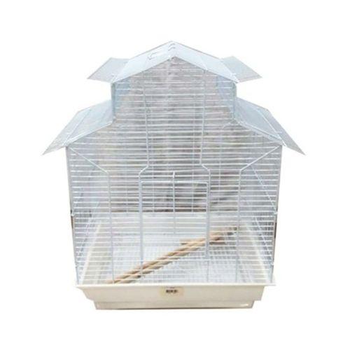 EuroGold Papağan Kafesi Çin Çatılı Beyaz 47x36x62cm 1721b