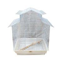 EuroGold Papağan Kafesi Çin Çatılı Beyaz 47x36x62cm 1721b