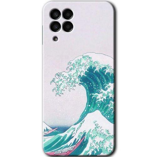 Samsung Galaxy M33 Kılıf Baskılı Kapak - Dalga +Tam Ekran Koruyucu
