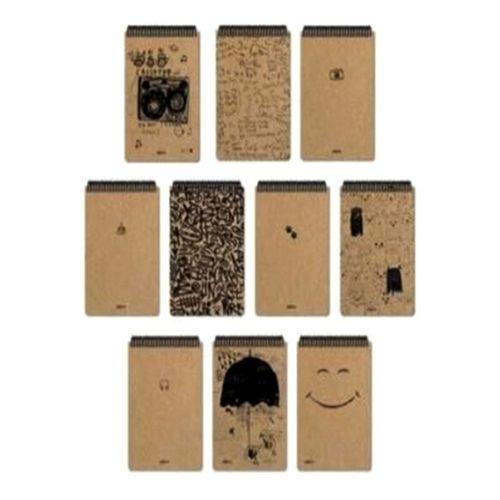 Papirüs Kraft Bloknot 100 Yaprak Çizgili 16X23 Defter Spiralli Sert Kapak - 1 adet