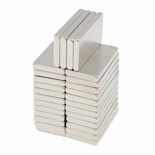 50 Adet 20x10x2 Mm Neodyum Mıknatıs Köşeli Magnet N35 Nikel Kaplama Güçlü Kaliteli Dayanıklı