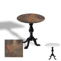 Dockers Çipa 1001 Döküm Ayak Yuvarlak Masa Çap 90cm - (Werzalit, Wermodin ve Allzalit Tabla) - Metalic Oxid 1