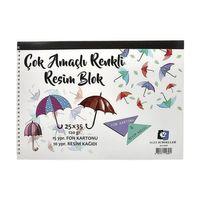 ALEX SPİRALLİ RENK ÇOK AMAÇLI RESİM DEFTER 120 gram (25* 35 cm) 25 Yaprak (ALEX -0589)