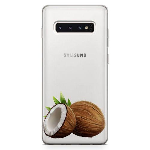 Samsung Galaxy S10 Kılıf Hindistan Cevizi Arka Kapak Koruma Desenli Full Koruyucu