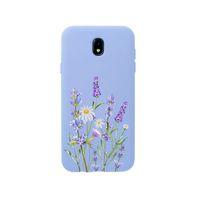 Samsung J7 Pro Lavender Premium Silikonlu Lila Telefon Kılıfı