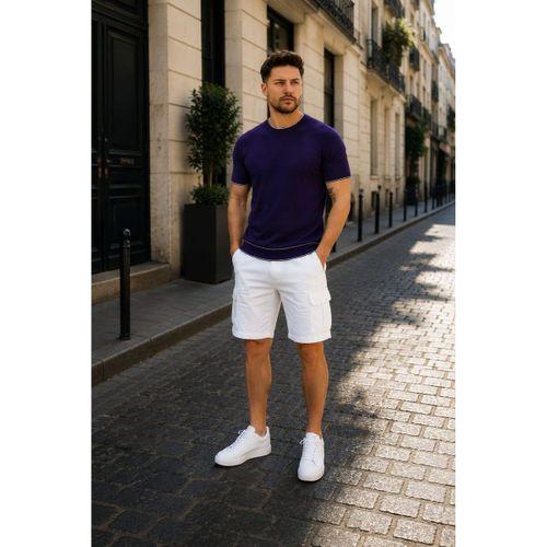 ALEXANDERGARDI Bisiklet Yaka Kolları Şeritli Triko T-shirt (1243)
