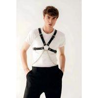 Şık Zincir Detaylı Deri Erkek  Göğüs Harness - Brfm95