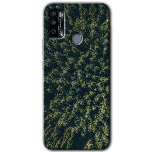İnfinix Hot 9 Play Kılıf HD Desen Baskılı Arka Kapak - Çam Ağacı Ormanı