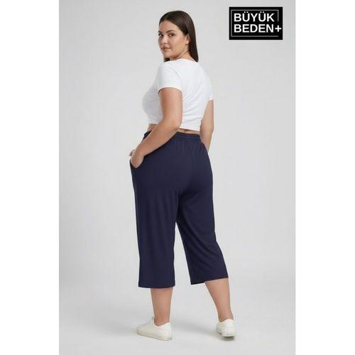 Kadın Büyük Beden Şort 3XL-6XL  Rahat Kesim Diz Altı Günlük Şort-SPR26BSRK591