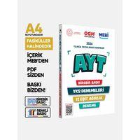 2026 YKS-AYT MEBİ OGM EŞİT AĞIRLIK Güncel Seri Online Deneme 12li SET BASKI ÜCRETİ