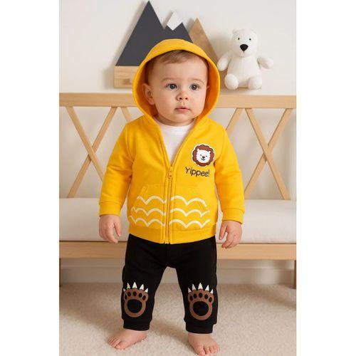 Aslan Desenli 3'lü Erkek Bebek Takımı