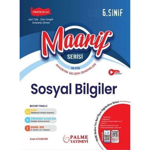 6. Sınıf Maarif Serisi Sosyal Bilgiler Haftalık Deneme Palme Yayınları