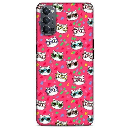 Lopard Oppo Reno 4 Uyumlu Kılıf Kediler (29) Arka Koruma Kılıfı Sevimli