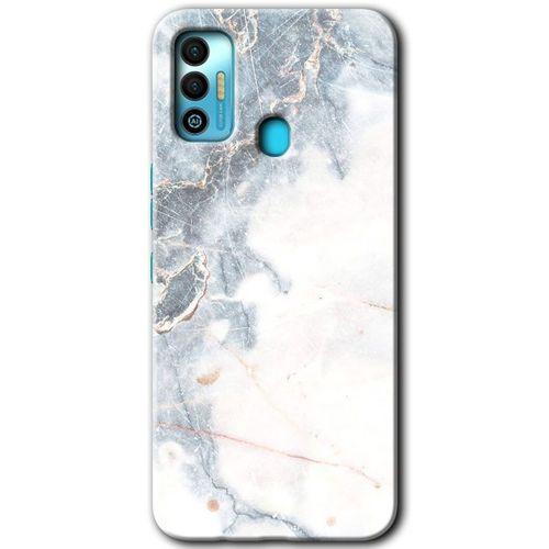 Tecno Spark 7T Kılıf HD Desen Baskılı Arka Kapak - White Marble