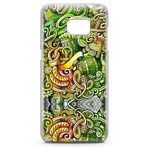 Samsung Galaxy S7 Edge Kılıf Gece Yaşamı Doodle Arka Kapak Koruma Desenli Full Koruyucu