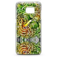 Samsung Galaxy S7 Edge Kılıf Gece Yaşamı Doodle Arka Kapak Koruma Desenli Full Koruyucu