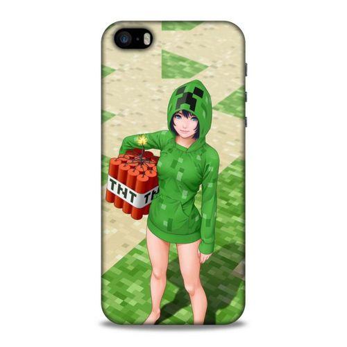 Lopard Apple iPhone SE Uyumlu Kılıf PiXel (33) Hybrid Kılıf TNT Girl