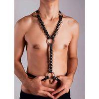 Sıralı Halkalı Seksi Erkek  Deri Giyim - Brfm46