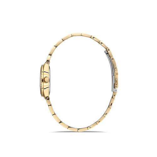 Ferro Fl21611AWT-B6 Quartz Çelik Altın Rengi Yeşil Kadran 26 mm Kadın Kol Saati