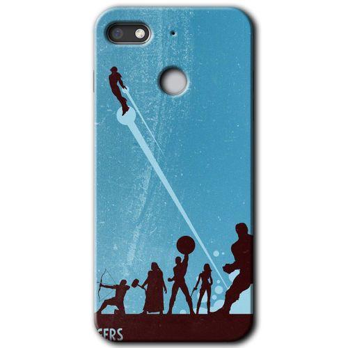 General Mobile GM 8 Go Kılıf HD Desen Baskılı Arka Kapak + Temperli Cam - Avengers Team