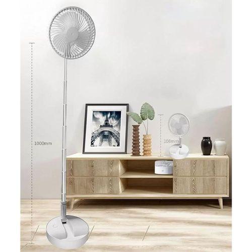 Teleskopik Fan Vantilatör 4 Modlu Şarjlı Katlanabilir Yükseltilebilir Taşınabilir Serinletici Portatif Masa Vantilatörü