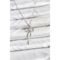 316L Çelik Zincir Gümüş Renk Fiyonk Model Kadın Kolye