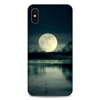 Lopard Apple iPhone XS Max Uyumlu Kılıf Gece'S (36) Glitter Kılıf Ay Göl
