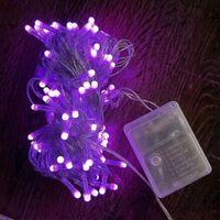 10m 100 Led Damla Uçlu Pembe Işık Şeffaf Kablo