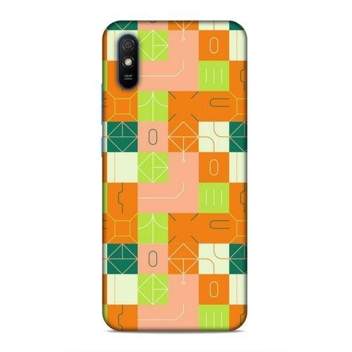Xiaomi Redmi 9A Uyumlu Kılıf Insomnia (48) Bumper Kılıf Fıstık Yeşili Turuncu