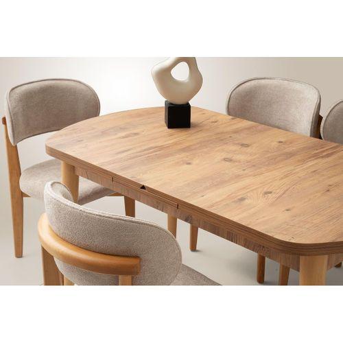 Venüs Norte Mdf Açılır Mutfak Masa Takımı 80x130