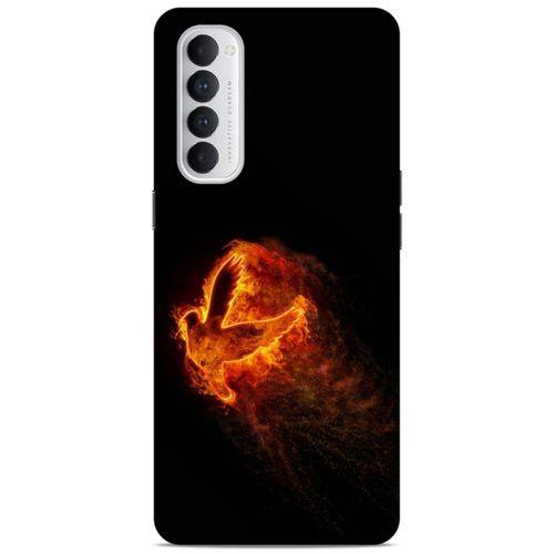 Lopard Oppo Reno 4 Pro Uyumlu Kılıf FireX (30) Silicone Case Ateş Kartal
