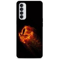Lopard Oppo Reno 4 Pro Uyumlu Kılıf FireX (30) Silicone Case Ateş Kartal